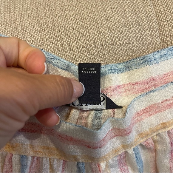 AK:  NWT Chaps "Paige" Beach Stripe Top Sz L - Picture 5 of 11